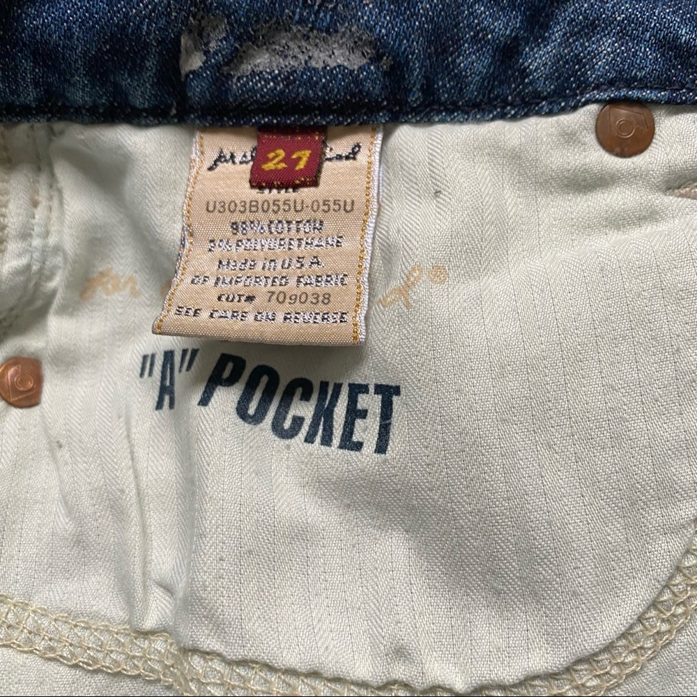 7 For All Mankind denim mini skirt with A pocket - Picture 6 of 6